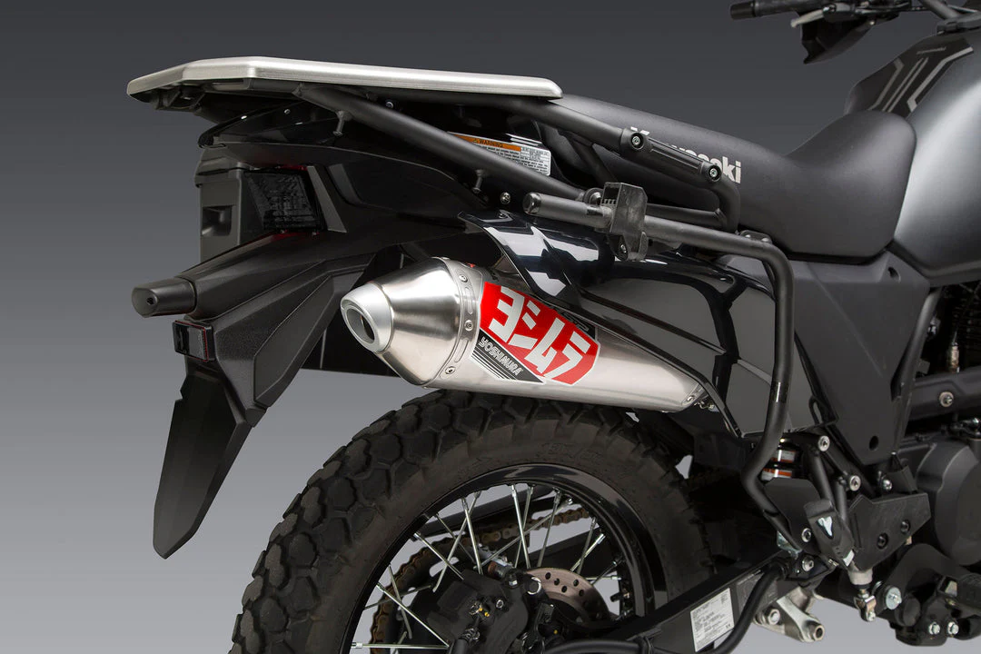 YOSHIMURA  KLR650 2022-25 Race RS-2 Stainless Slip-On Exhaust, w/ Stainless Muffler - Image 3