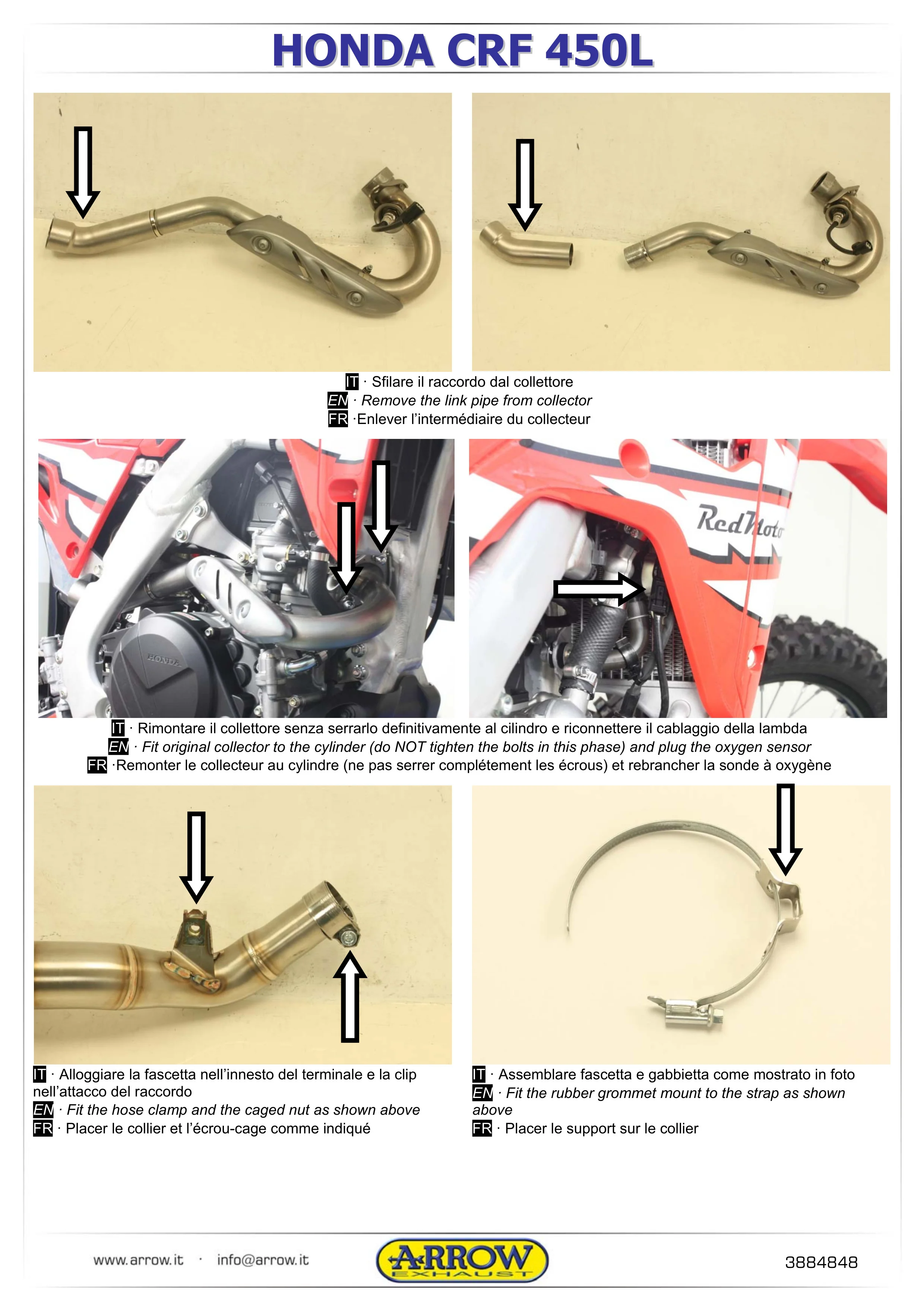 CRF450L CRF450RL 2019-2025 ARROW SLIP-ON EXHAUST - Image 3