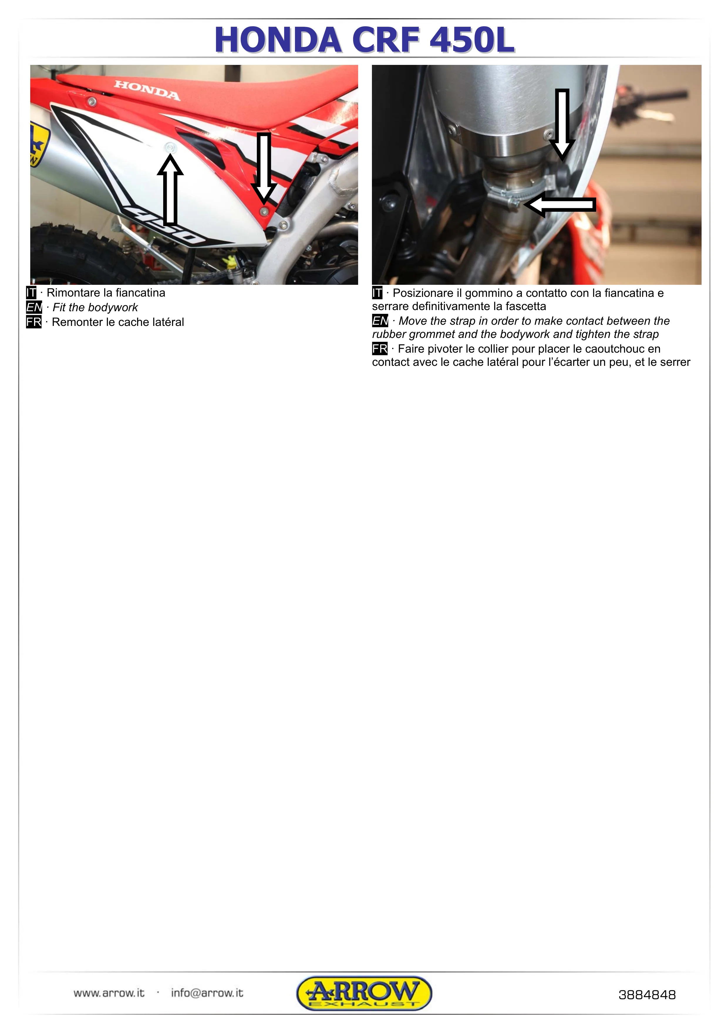 CRF450L CRF450RL 2019-2025 ARROW SLIP-ON EXHAUST - Image 5