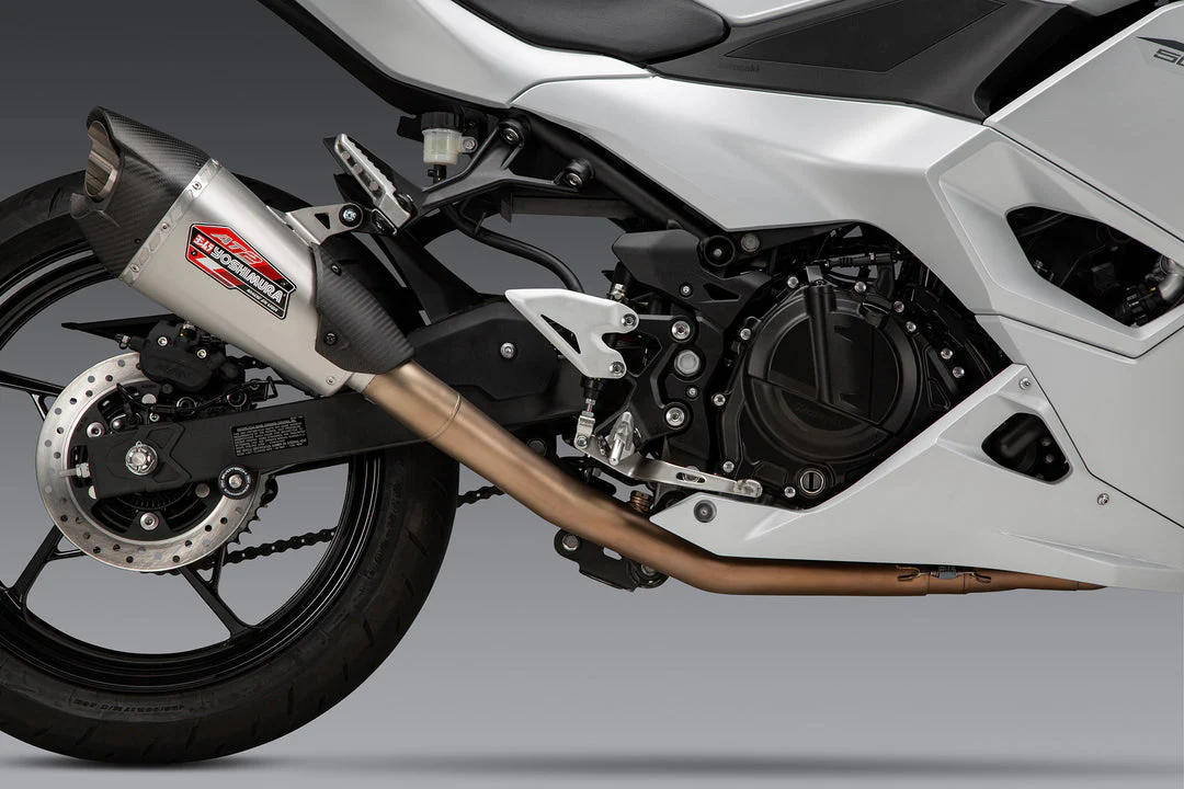 YOSHIMURA NINJA 500 2023-2025/ Z500 / NINJA 400 2024 Race AT2 Stainless Full Exhaust, w/ Stainless Muffler - Image 4