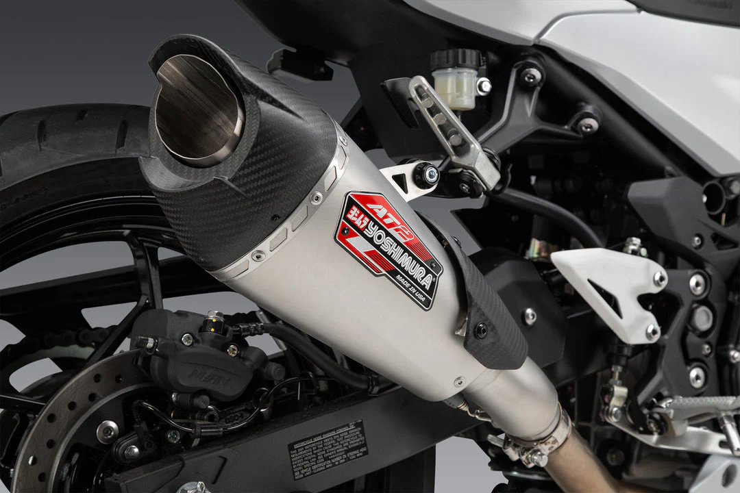 YOSHIMURA NINJA 500/400 / Z500/400 18-24 AT2 Stainless Slip-On Exhaust, w/ Stainless Muffler - Image 3