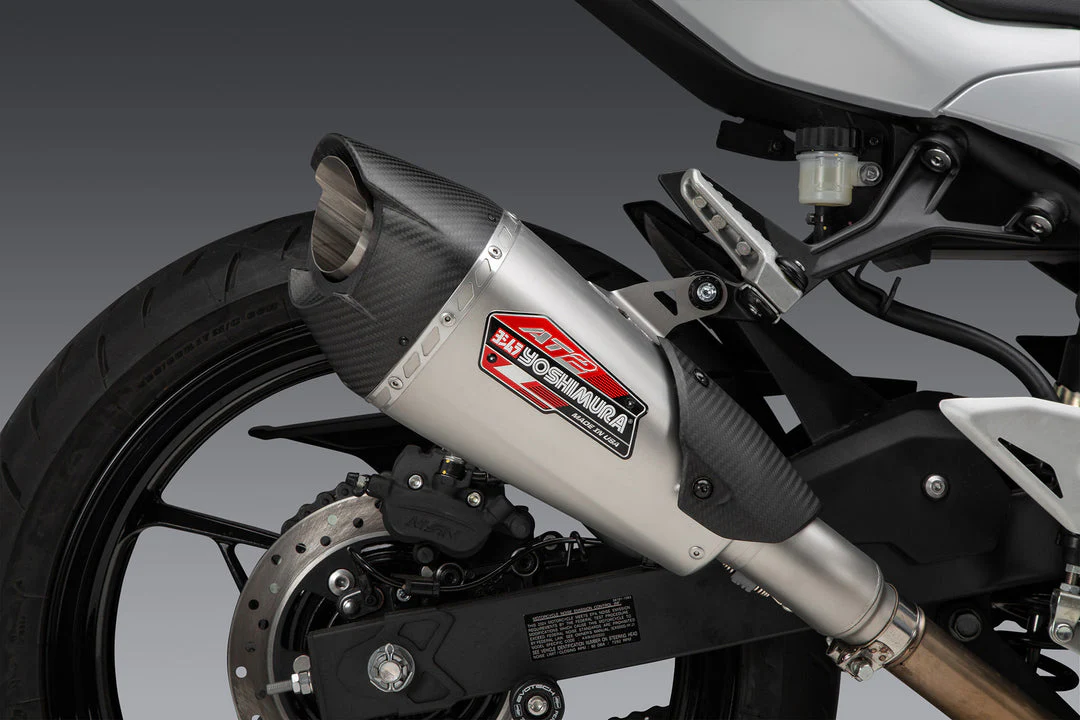 YOSHIMURA NINJA 500/400 / Z500/400 18-24 AT2 Stainless Slip-On Exhaust, w/ Stainless Muffler - Image 4